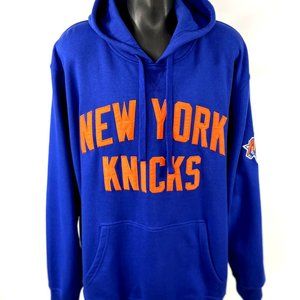 NEW YORK KNICKS NBA Pull Over Hoody Sewn Letters & Logo Patch 4X 5X 6X